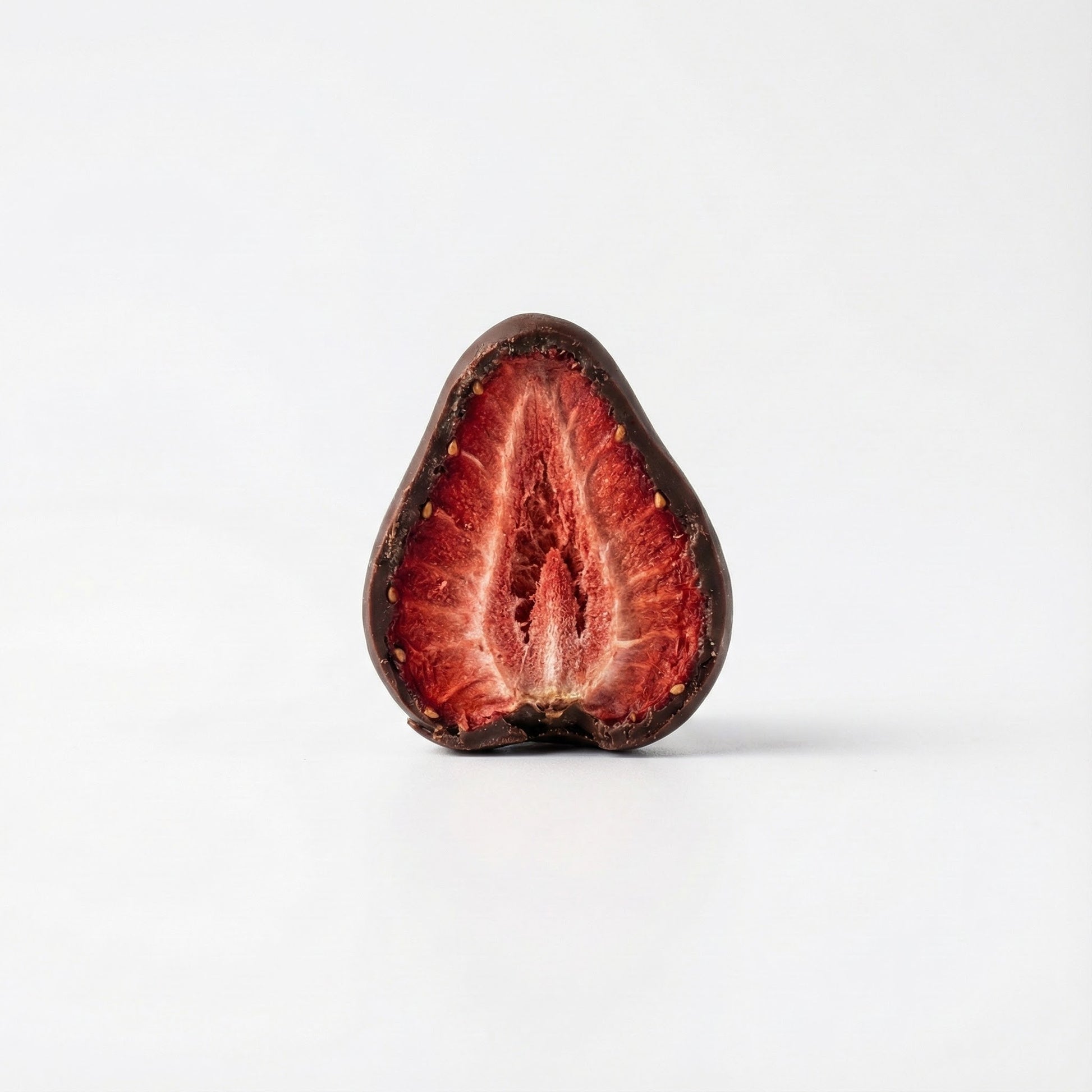 Halved Strawberry Coated Dark Chocolate
